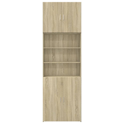 Högskåp sonoma-ek 80x42,5x249 cm konstruerat trä