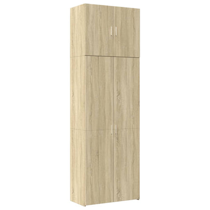 Högskåp sonoma-ek 80x42,5x249 cm konstruerat trä