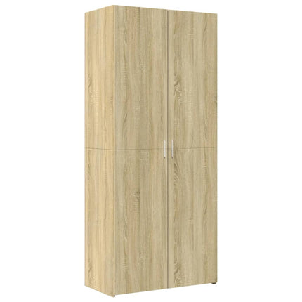 Högskåp sonoma-ek 80x42,5x249 cm konstruerat trä