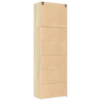 Högskåp sonoma-ek 80x42,5x249 cm konstruerat trä