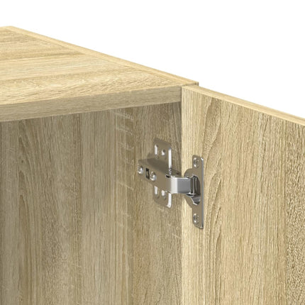 Högskåp sonoma-ek 80x42,5x249 cm konstruerat trä