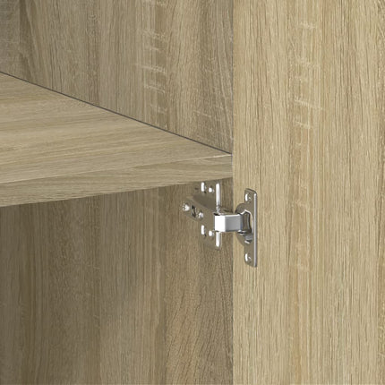 Högskåp sonoma-ek 80x42,5x249 cm konstruerat trä