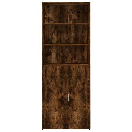 Högskåp rökfärgad ek 70x42,5x185 cm konstruerat trä