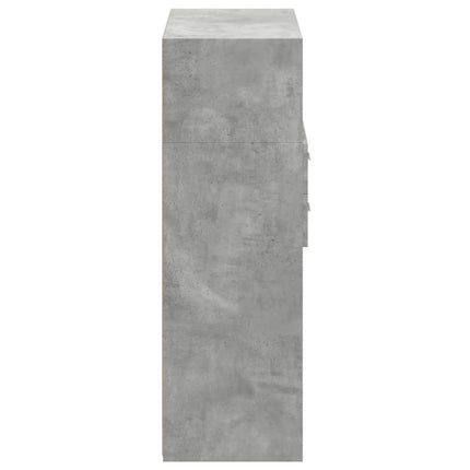 Högskåp betonggrå 80x42,5x124 cm konstruerat trä