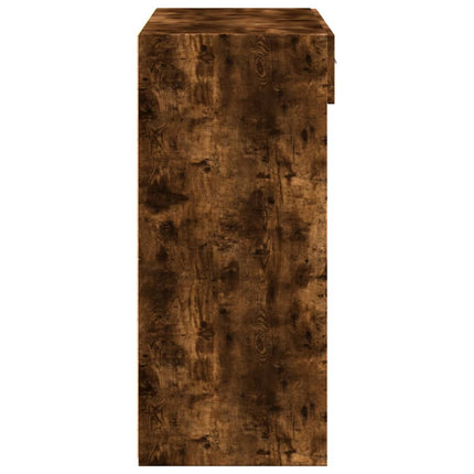 Högskåp rökfärgad ek 80x42,5x124 cm konstruerat trä