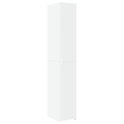 Högskåp vit 30x42,5x185 cm konstruerat trä