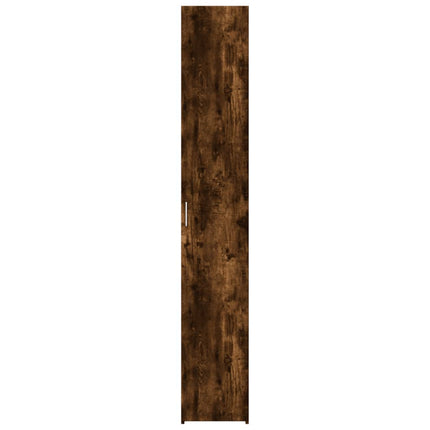 Högskåp rökfärgad ek 30x42,5x185 cm konstruerat trä