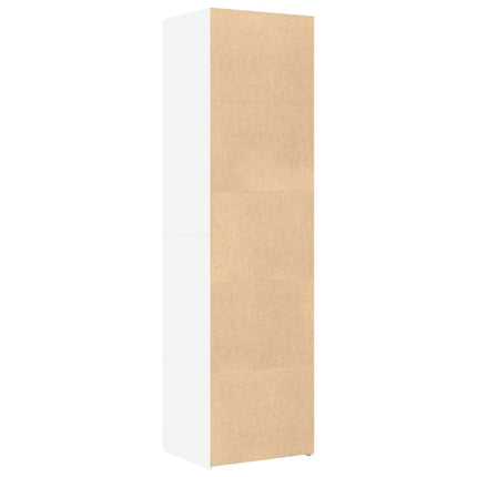 Högskåp vit 50x42,5x185 cm konstruerat trä