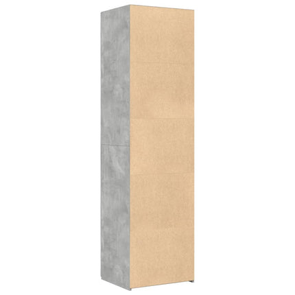 Högskåp betonggrå 50x42,5x185 cm konstruerat trä