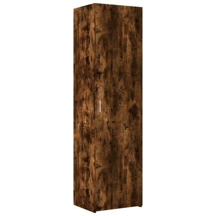 Högskåp rökfärgad ek 50x42,5x185 cm konstruerat trä