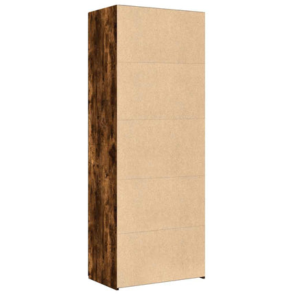 Högskåp rökfärgad ek 70x42,5x185 cm konstruerat trä