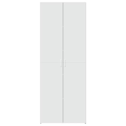 Högskåp vit 70x42,5x185 cm konstruerat trä