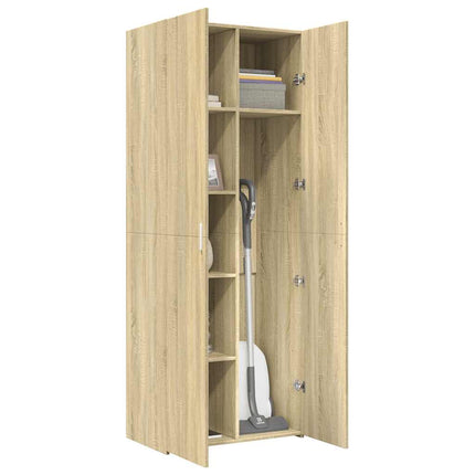 Högskåp sonoma-ek 70x42,5x185 cm konstruerat trä