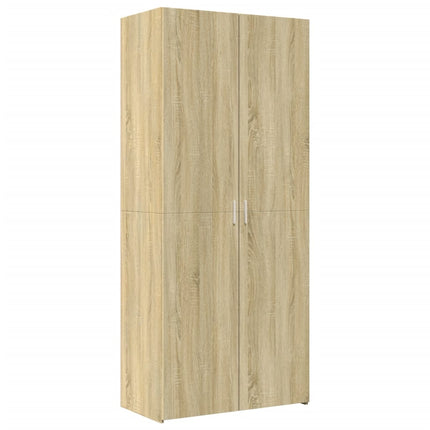 Högskåp sonoma-ek 80x42,5x185 cm konstruerat trä