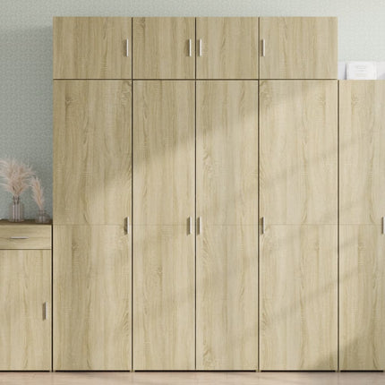 Högskåp sonoma-ek 80x42,5x185 cm konstruerat trä