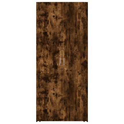 Högskåp rökfärgad ek 80x42,5x185 cm konstruerat trä