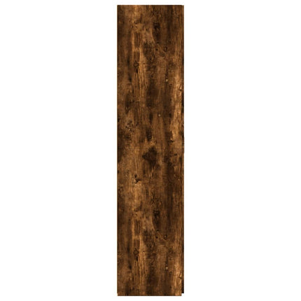 Högskåp rökfärgad ek 80x42,5x185 cm konstruerat trä