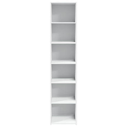 Högskåp vit 40x41x185 cm konstruerat trä