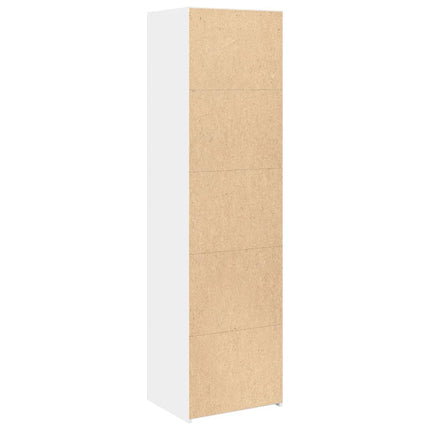 Högskåp vit 50x41x185 cm konstruerat trä