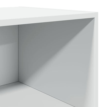 Högskåp vit 50x41x185 cm konstruerat trä