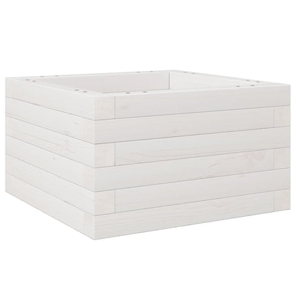 Odlingslåda vit 40x40x23 cm massiv furu