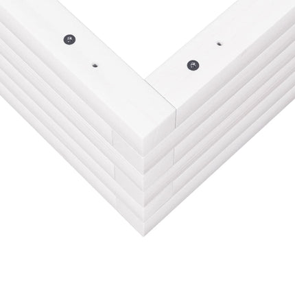 Odlingslåda vit 70x70x23 cm massiv furu