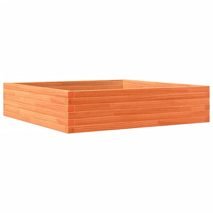 Odlingslåda vaxbrun 100x100x23 cm massiv furu