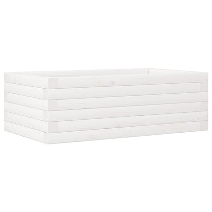 Odlingslådor vit 70x40x23 cm massiv furu