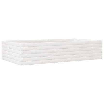 Odlingslåda vit 110x60x23 cm massiv furu