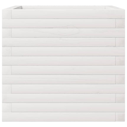 Odlingslåda vit 50x50x45,5 cm massiv furu