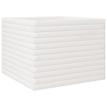 Odlingslåda vit 60x60x45,5 cm massiv furu