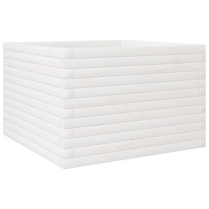 Odlingslåda vit 70x70x45,5 cm massiv furu