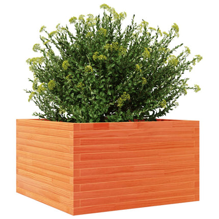 Odlingslåda vaxbrun 80x80x45,5 cm massiv furu