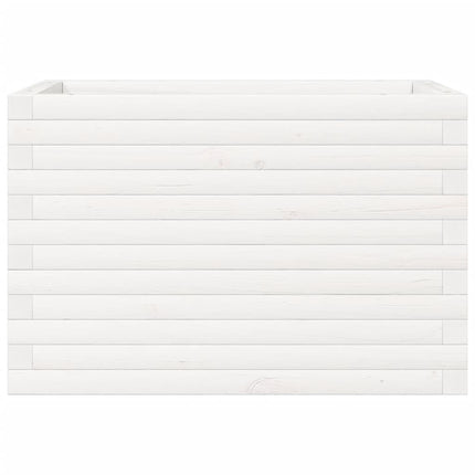 Odlingslåda vit 70x40x45,5 cm massiv furu