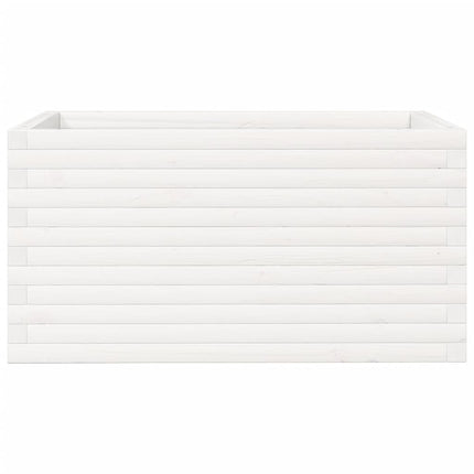 Odlingslåda vit 90x60x45,5 cm massiv furu