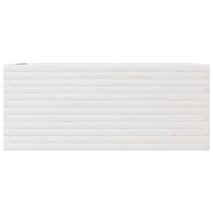 Odlingslåda vit 110x60x45,5 cm massiv furu