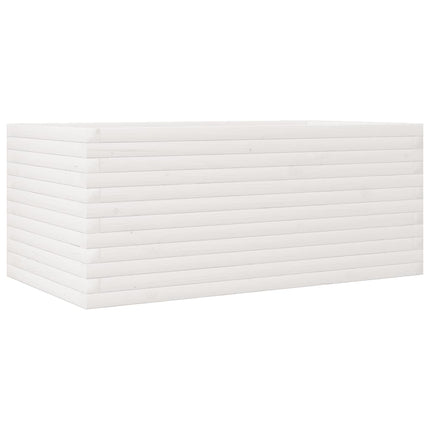 Odlingslåda vit 110x60x45,5 cm massiv furu