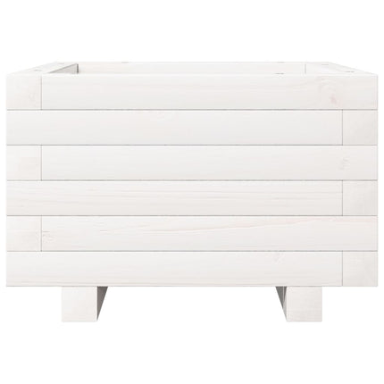 Odlingslåda vit 40x40x26,5 cm massiv furu