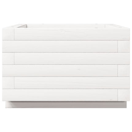 Odlingslåda vit 40x40x26,5 cm massiv furu