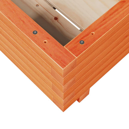 Odlingslåda vaxbrun 40x40x26,5 cm massiv furu