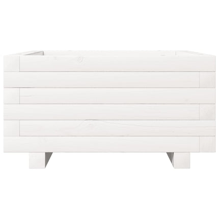 Odlingslåda vit 50x50x26,5 cm massiv furu