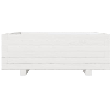 Odlingslåda vit 70x70x26,5 cm massiv furu