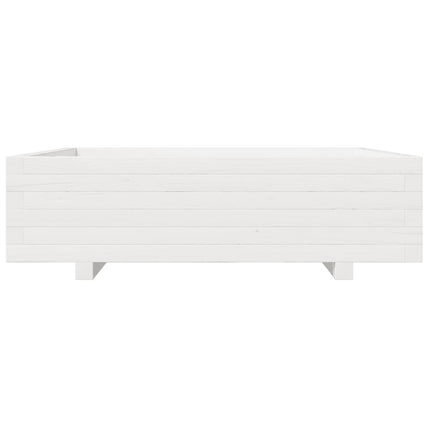 Odlingslåda 90x90x26,5 cm vit massiv furu