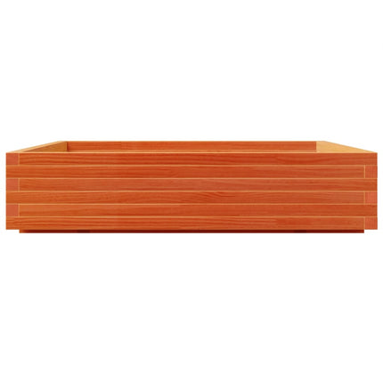 Odlingslåda vaxbrun 110x110x26,5 cm massiv furu