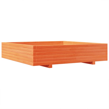 Odlingslåda vaxbrun 110x110x26,5 cm massiv furu