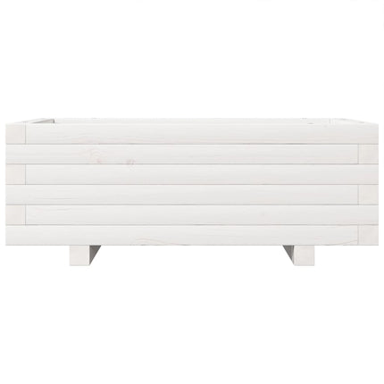 Odlingslåda vit 70x40x26,5 cm massiv furu
