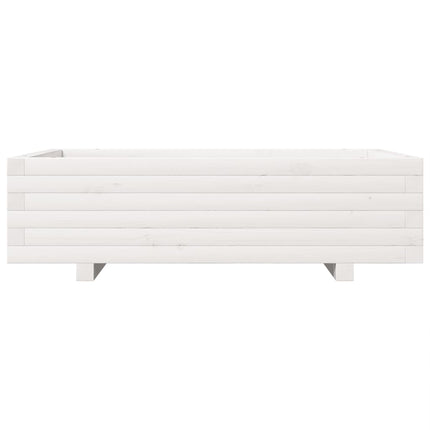 Odlingslåda vit 90x60x26,5 cm massiv furu