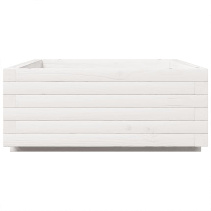Odlingslåda vit 90x60x26,5 cm massiv furu