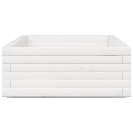 Odlingslåda vit 110x60x26,5 cm massiv furu