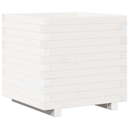 Odlingslåda vit 50x50x49,5 cm massiv furu